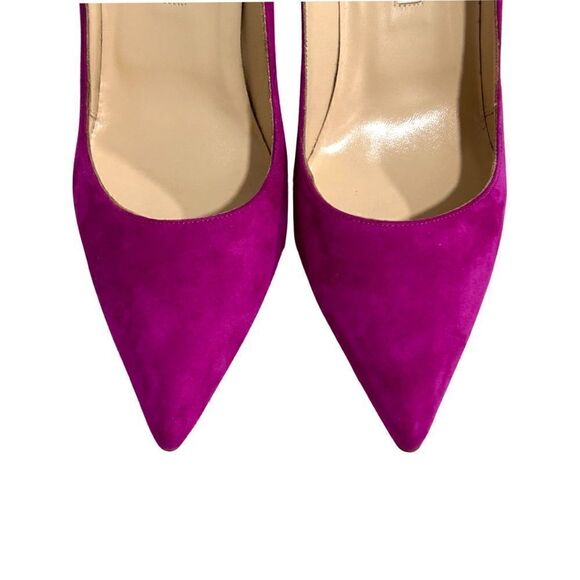 Manolo Blahnik BB 105mm Pink Suede Pointed Toe Pumps Size 39.5 NIB - Picture 7 of 12
